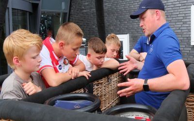 Kinderen in een luchtballon